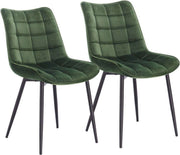 Eetkamerstoel Velvet - Groen - Kuipstoel - Keukenstoel - Set van 2, 4 of 6