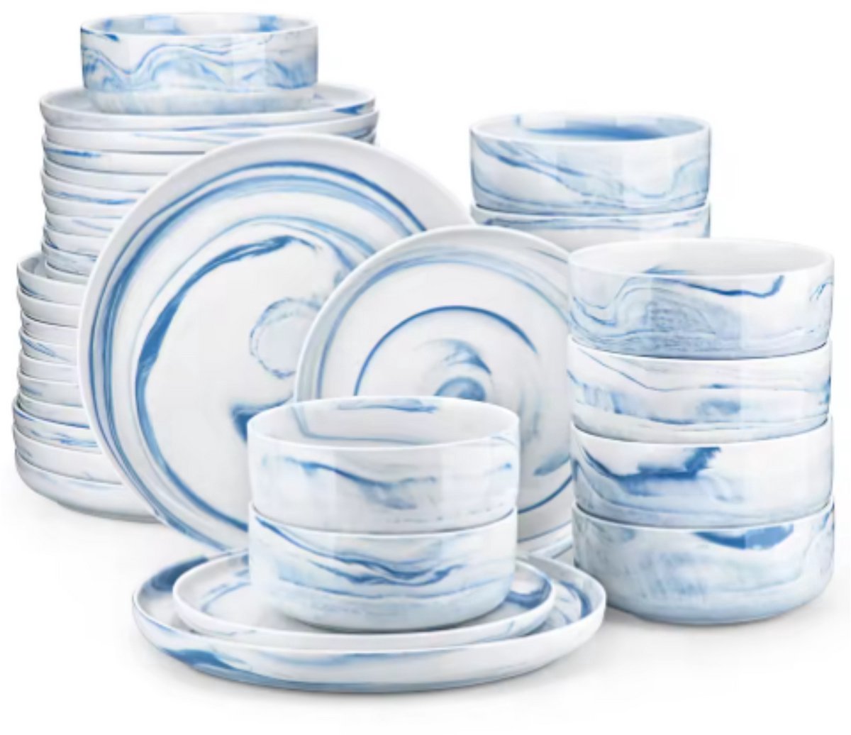 Vintage Dinerborden – Serviesset – 12 persoons – 36 delig – Keramisch – Breakfast Plates – Hoogwaardige kwaliteit