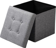 Bolt Edge Zitbank - Lichtgrijs - Stof - Met opbergruimte - 50x35x45cm