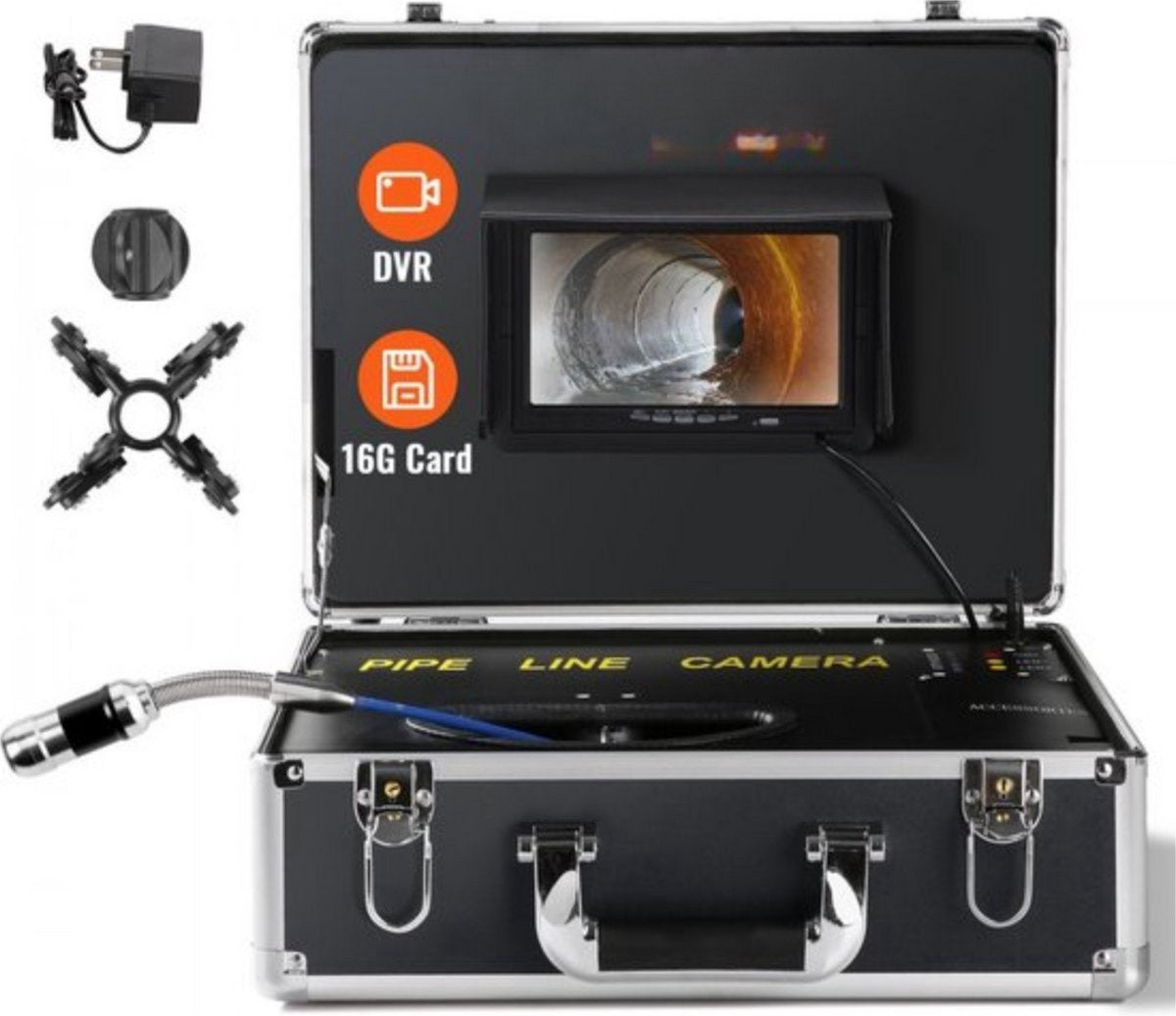 Endoscoop inspectie camera PRO - Rioolcamera - 7 inch - Inspectiecamera - 40m Lokalisatie - 480p 130° - Apparaat voor ondergrondse leidingen