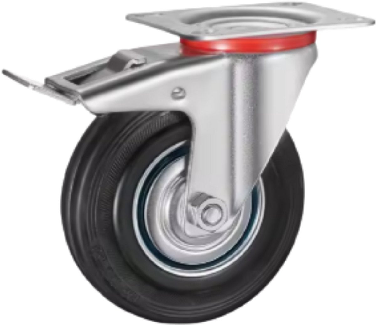 Zwenkwielen met rem - Set van 8 - 160 mm - Set van 4 - Transportrollen - Zware wielen - 150KG Draagvermogen