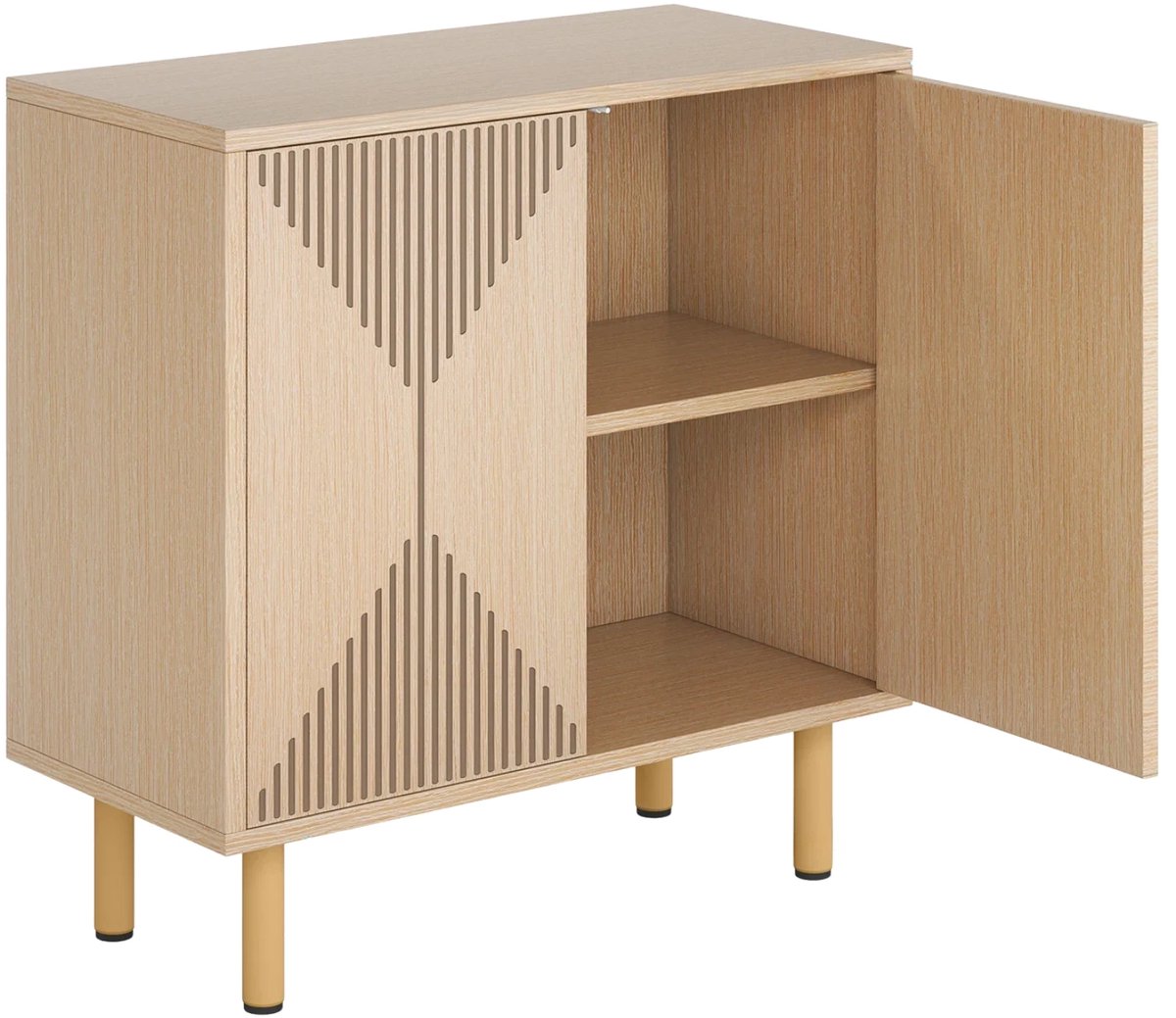 Opbergkast met deuren - Binnen - Voor woonkamer of hal - Dressoir- Naturel