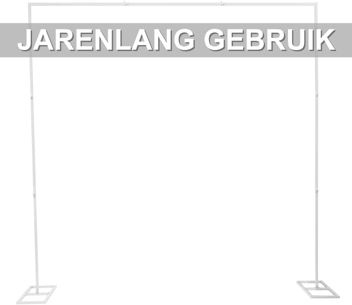 Metal Wedding Stand - Voor Bruiloften / Decoratie - Achtergrond- en Boogstandaard - Metaal / Wit