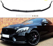 Voorbumper Spoiler Lip Splitter Trim - Voor Mercedes Benz C-Klasse C205 W205 A205 2015-2018 - Auto Accessoires