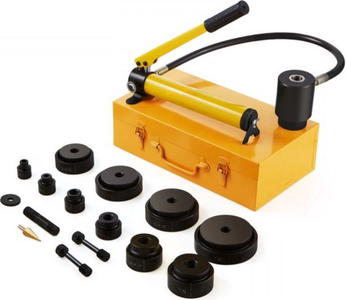 Hydraulische Perforator - Ponsgereedschap - 15 Ton - Met 10 Stempels - Voor Stalen Plaatbewerking