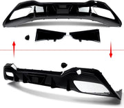 Diffuser Lip Voltrix - Achterbumper Diffuser Lip - Zwart Glans - Auto accessoires - Voor BMW 8 Serie G16 840i/M850i M Sport (2019+)