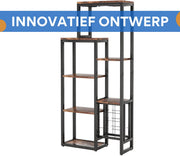 Wijnrek voor 20 flessen - Wijnkast - 9 lagen - Barkast - Glazenhouder - Bar, keuken of woonkamer