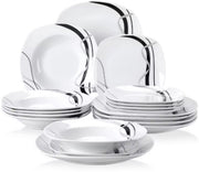 Celestia Serviesset - 18 delig - 6 personen- Wit - Dinerborden - Bordenset - Diepe borden - Ontbijtborden - Servies - Keukenservies