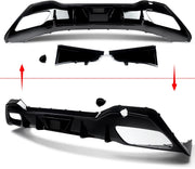 Achterbumper Diffuser Lip - Zwart Glans - Auto accessoires - Voor BMW 8 Serie G16 840i/M850i M Sport (2019+)