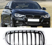 Niergrille Vanta - Rechter voor Nier grille - Voor BMW 3 Serie F30/F31/F35 (2012-2018) - Chroom & Zwart - Auto accessoires