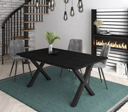 Bolt Edge Eettafel - X Poot - Massief Hout - 170x90x75cm - 4-6 Personen - Premium