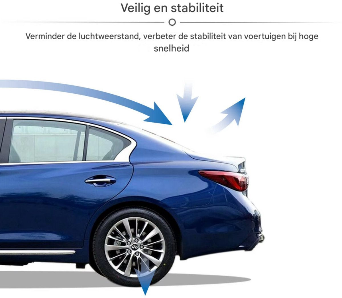 Nitroline Spoilerblade - Kofferbak - ABS - Voor Infiniti Q50 (2014-2022) - Racing Wing - Auto Accessoires