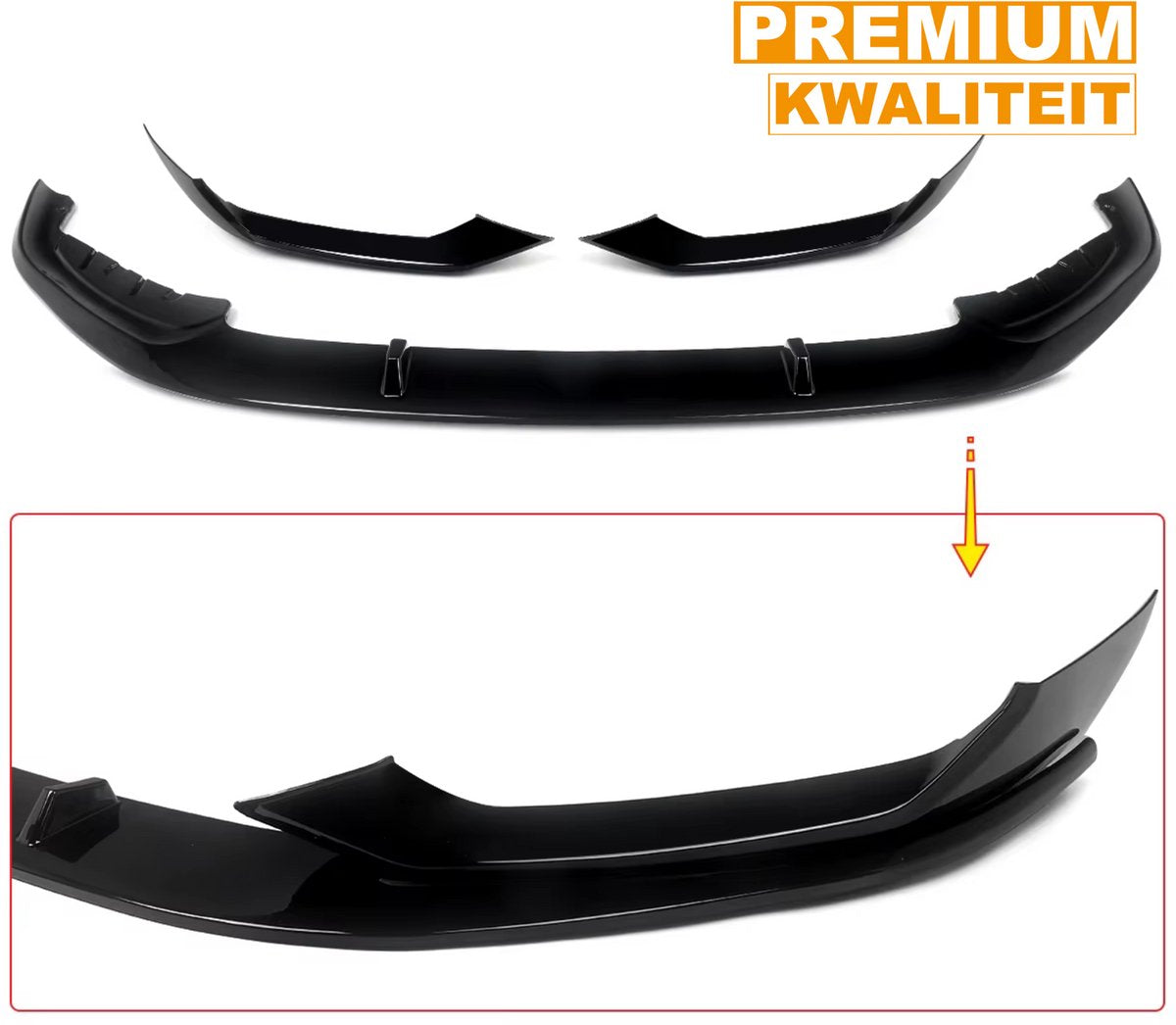 Voorbumper Splitter Lip - M Sport - Gloss Zwart - Voor BMW G30/G31/G38 (2021-2023) - M Prestatie Accessoires