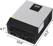 Zonne-omvormer - Frequentieomvormer - Zonnepanelen - Accu - Frequentieregelaar - Toerentalregelaar - 3KVA - 24V MPPT - Off-Grid - Pure Sinus Omvormer voor Zonnepanelen