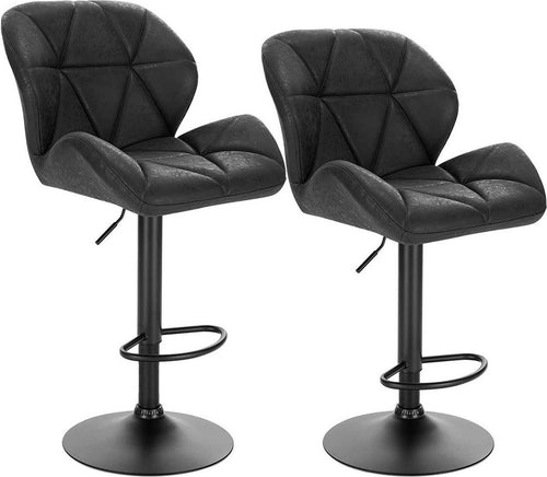 Bolt Edge Barkruk Comfy - Zwart - Kunstleer - Ergonomisch - Verstelbaar - Zithoogte 60-82cm