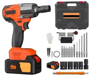 Accu-Slagmoersleutel 1/2 Inch - 550Nm Borstelloos Slagmoerpistool - Sterk & Snel - Inclusief 4 Dopsleutels & Batterij