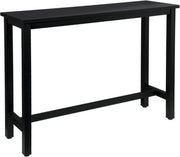Happyment Bartafel deluxe - Rechthoekig - Bartafel voor Binnen - Metaal - Zwart - 140x40x100cm