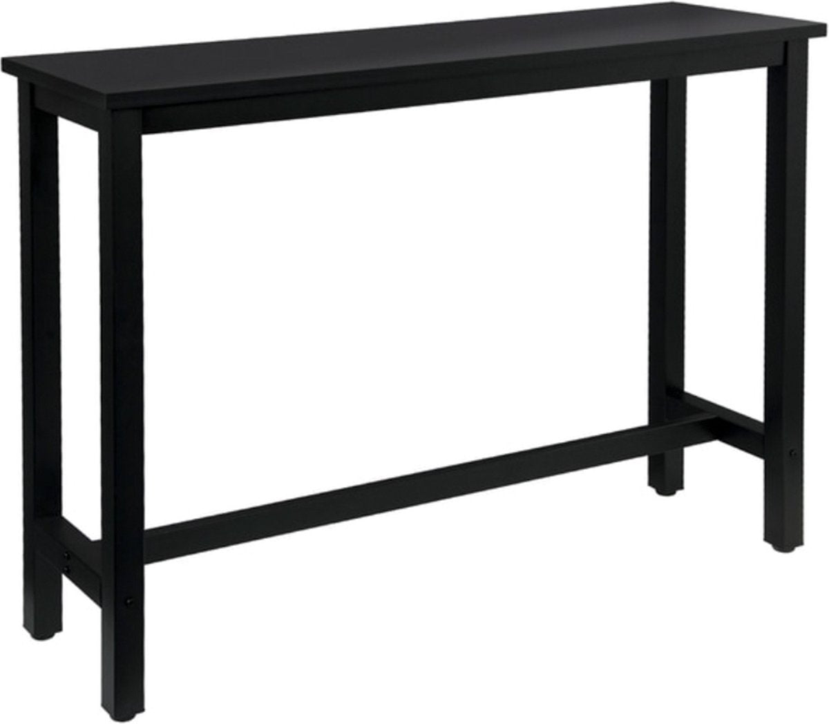 Happyment Bartafel deluxe - Rechthoekig - Bartafel voor Binnen - Metaal - Zwart - 140x40x100cm