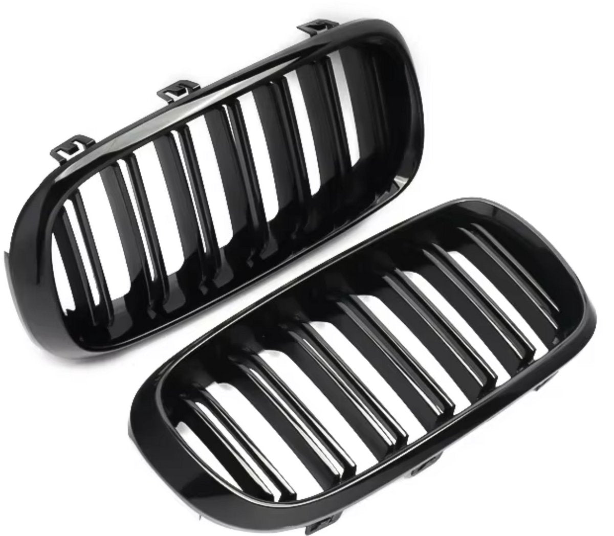 Grille - Voor BMW X5/X6 F15/F16 F85/F86 2014-2017 - Auto accessoires - Niergrille - Gloss Zwart - Dubbele lijn