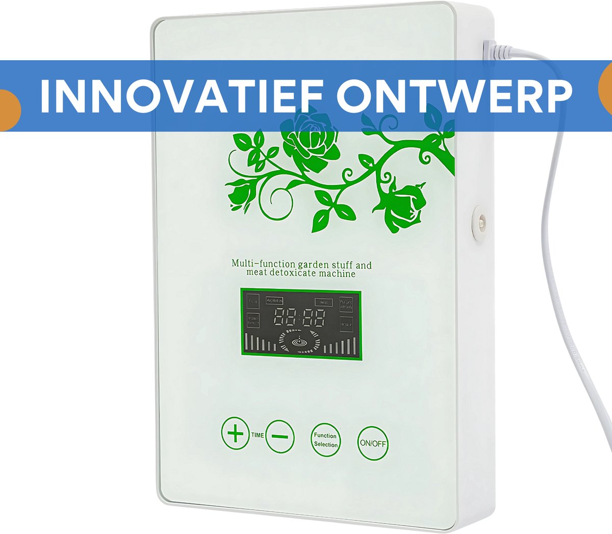 Ozon Sterilisator met Touchscreen - 3-Sec. Snelselectie - Voor Reinigen van Fruit, Groenten & Vlees - Geurverwijdering & Desinfectie