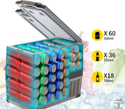 Koelbox - Deluxe 55L - Elektrisch - Koelkast/Vriezer - Auto/Camping - DC/AC - Koelt & verwarmt