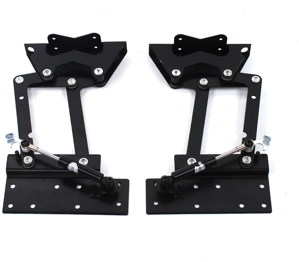 2 STUKS Verstelbaar Scharnier - Salontafel - Lift Mechanisme - 35 kg Draagkracht - Zwaar Stalen DIY voor Inklapbare Eettafel of Bureau - Zwart