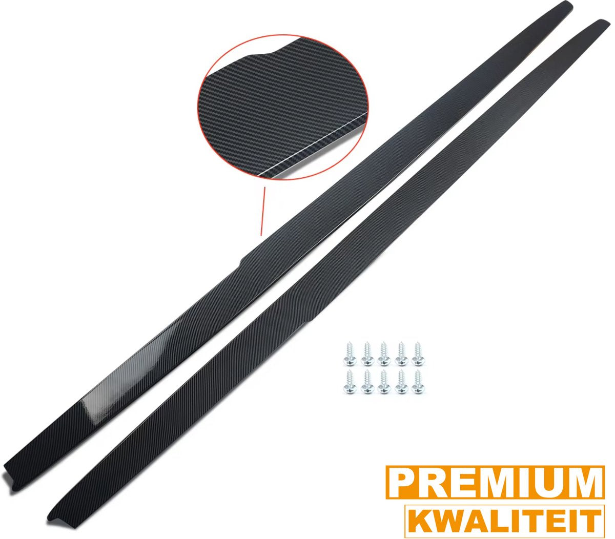 Zijrokken Paneelverlenging - ABS - Carbon Look - Voor BMW F10 528i (2011-2016) - Auto Accessoires