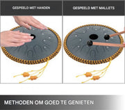 Tong Trommel Handpan - 36 cm Hang Drum - Marineblauw Muziekinstrument