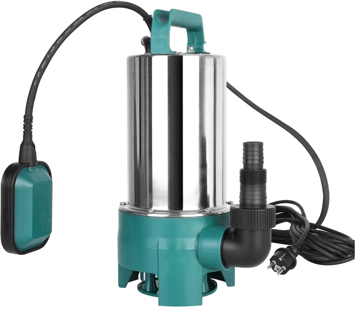Vijverpomp - Waterpomp - Dompelpomp - Fonteinpomp - 1.100W - Voor Schoon en Vuil Water - Met Automatische Vlotterschakelaar - 16.500 L/u - Voor Zwembad, Vijver, Tuin & Overstromingskelder - Groen