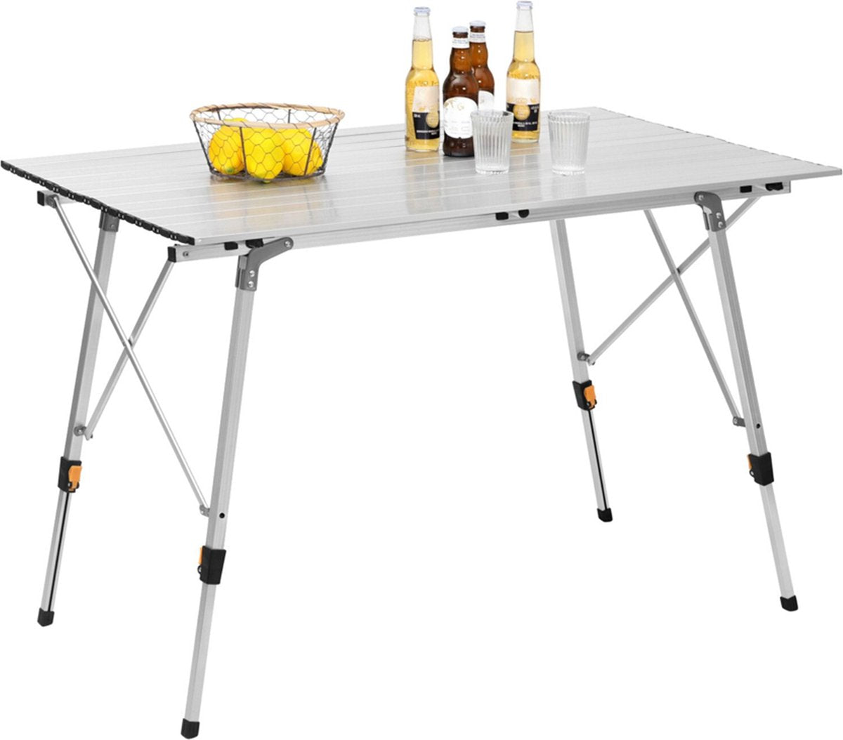 Happyment® Camping klaptafel - 4 personen - Inklapbaar - Picknicktafel - Verstelbaar in hoogte - Kinderen & volwassenen