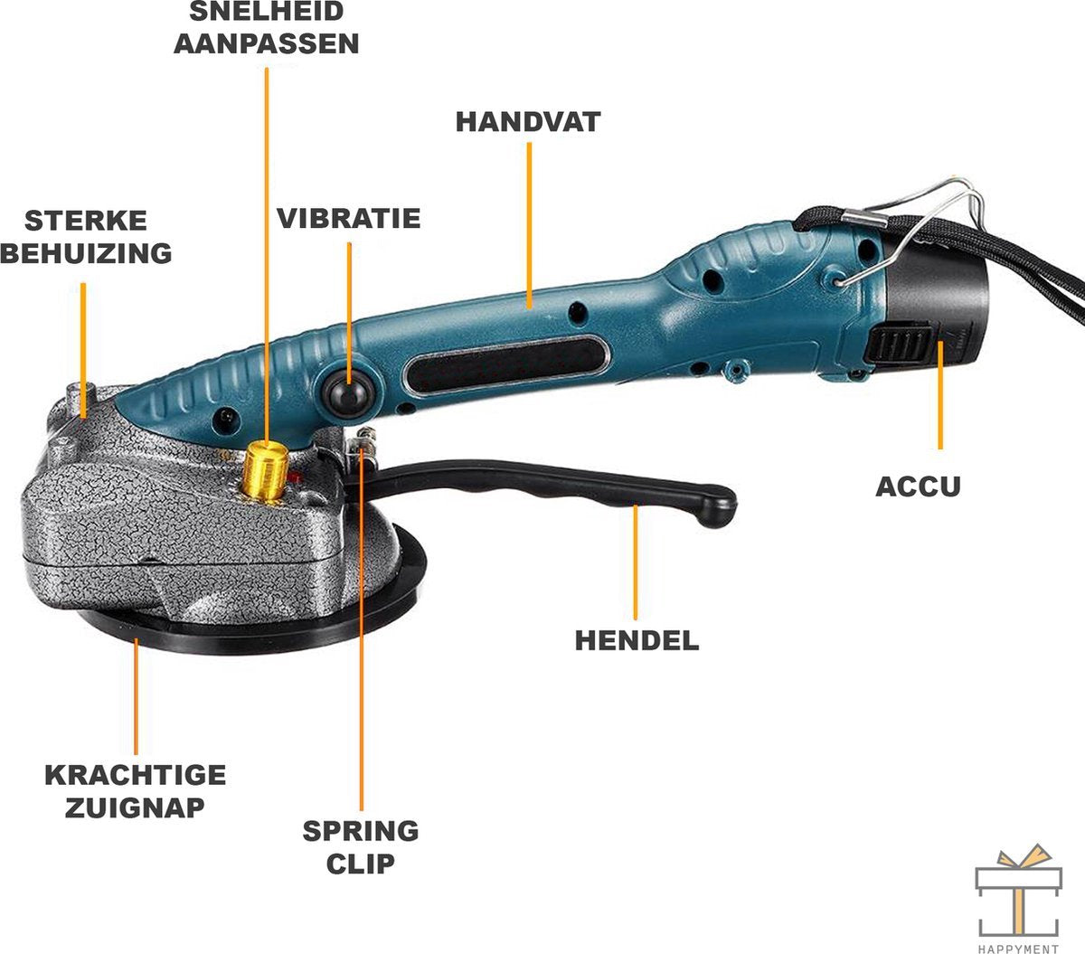Bolt Edge Elektrische Tegelzuignap - Draadloos - Krachtige Tegeldrager - 45KG