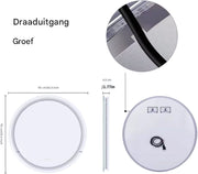 Ronde LED Badkamerspiegel - Met verwarming en verlichting - Geen condens - Spiegel voor badkamer - 90cm