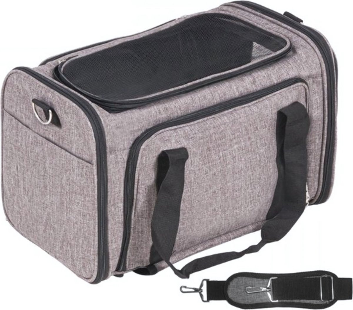 Hondentrolley - Hondenbuggy inklapbare- Opvouwbare Hondenrugzak met 4 Wielen - Kattentransporter- Duurzaam en stevig- 11,3kg Draagvermogen - Draagtas met Opbergtassen