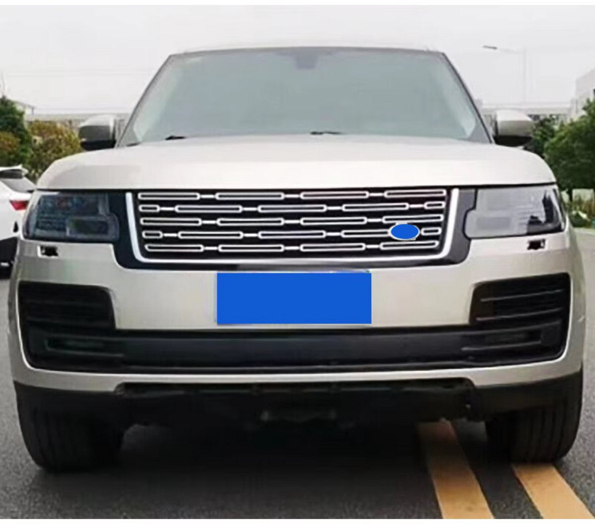 Voorbumper - Voor Land Rover Range Rover 2018-2022 - Auto accessoires - Niergrille - Race grille - Gloss Zwart