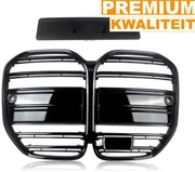 Bumper - Voor BMW 4 Serie G22/G23 (2021-2023)- Gloss Zwart - M Prestatie Stijl - Auto accessoires