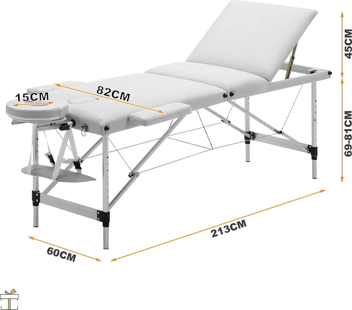 Bolt Edge Massagetafel - Aluminium - Verstelbaar en inklapbaar - 250KG draagvermogen