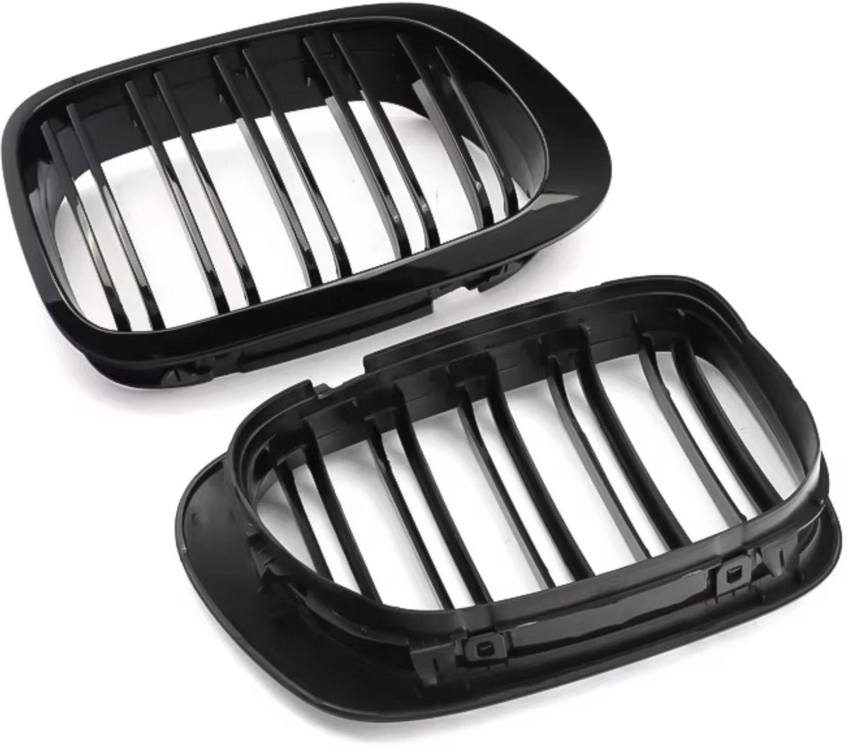 Voorbumper - Voor BMW E46 M3 2-Deur (1998-2004)- Dubbele Slat - Glanzend Zwart - Auto accessoires