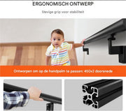 Trapleuning 152cm - Anti slip - Balustrade - Binnen en buiten - Houders - Leuningen voor Trappen - Staal - Met trapleuninghouders - 200KG