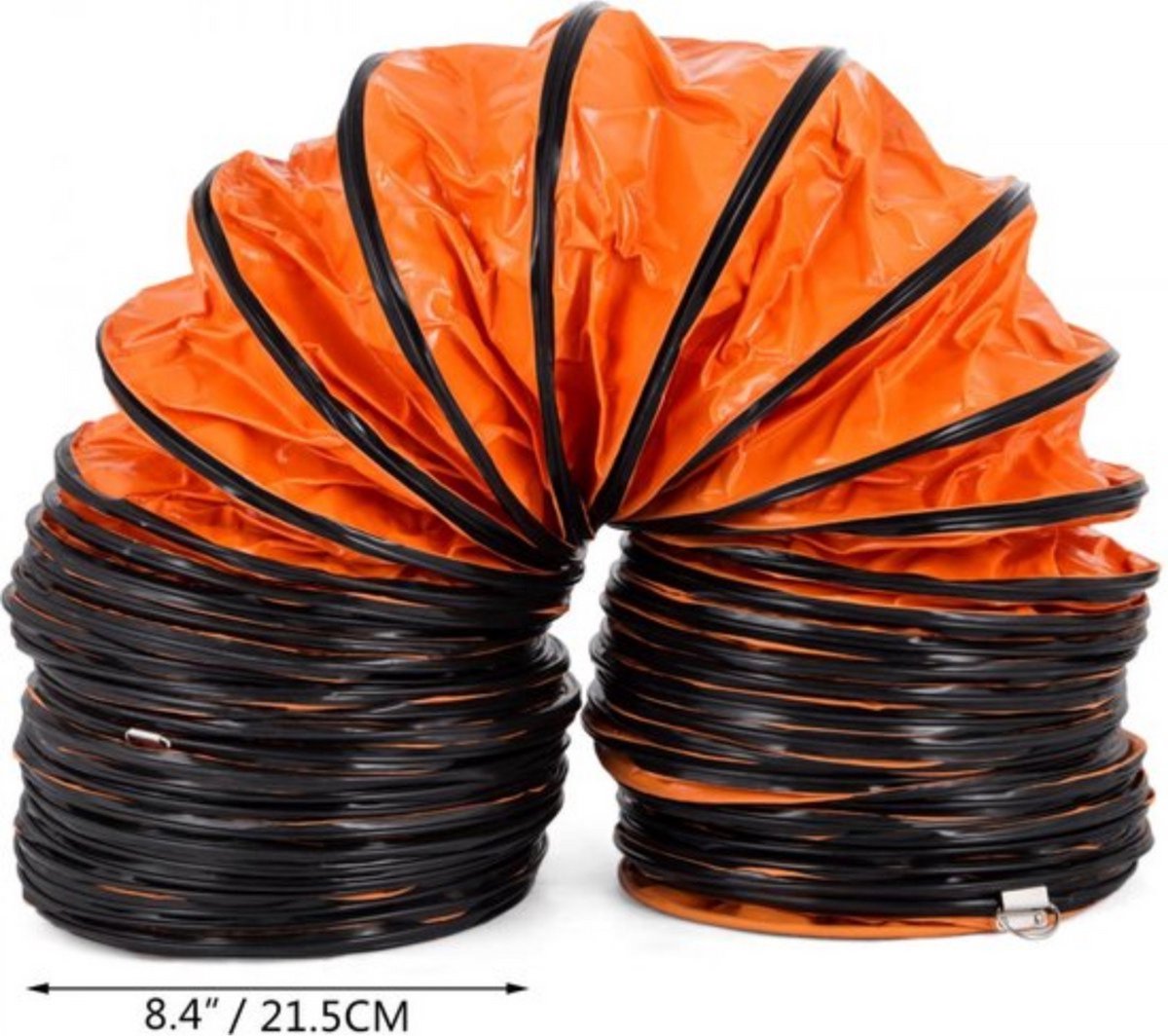 Ventilatieslang - 5 meter Flexibel - Luchtafvoerslang - Afzuigslang - 8 Inch / 20cm - PVC - Voor Afzuiging