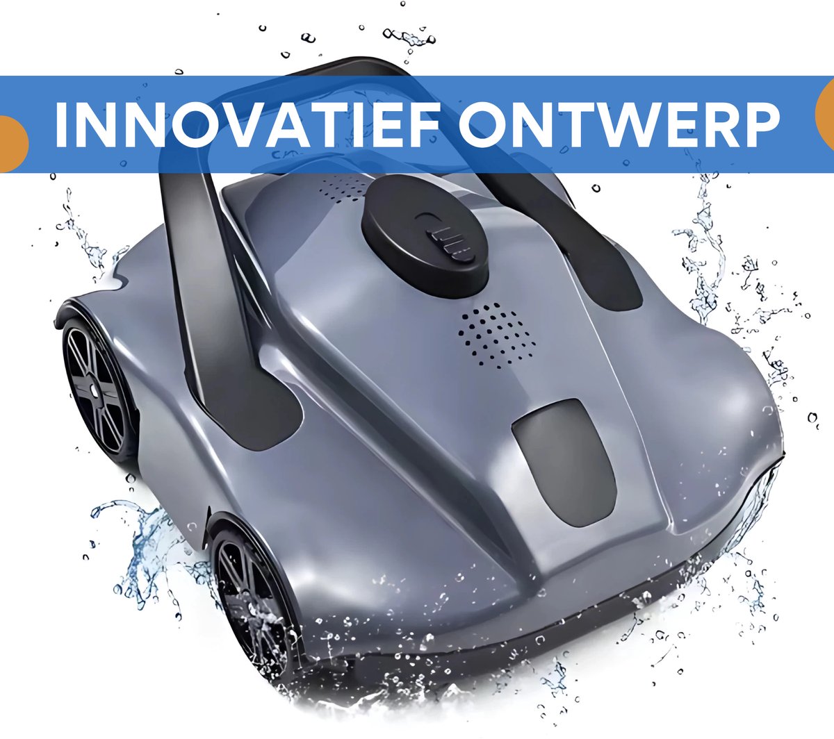 Draadloze Robotzwembadreiniger - Zwembadrobot- Voor Vlakke Inbouwzwembaden - Automatische Zwembadstofzuiger - Efficiënte Zwembadreiniger