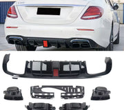 Diffuser Vortex - Achterbumper Diffuser Lip met Uitlaat Tips - Voor Mercedes E-Klasse W213 E300/E400/E63 (2016-2020) - AMG Stijl - Auto Accessoires