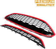 Voorbumper Hoofdbumpergrille + Ondergrilles - Voor Ford Fiesta Mk7.5 Facelift (2013-2017) - Auto Accessoires