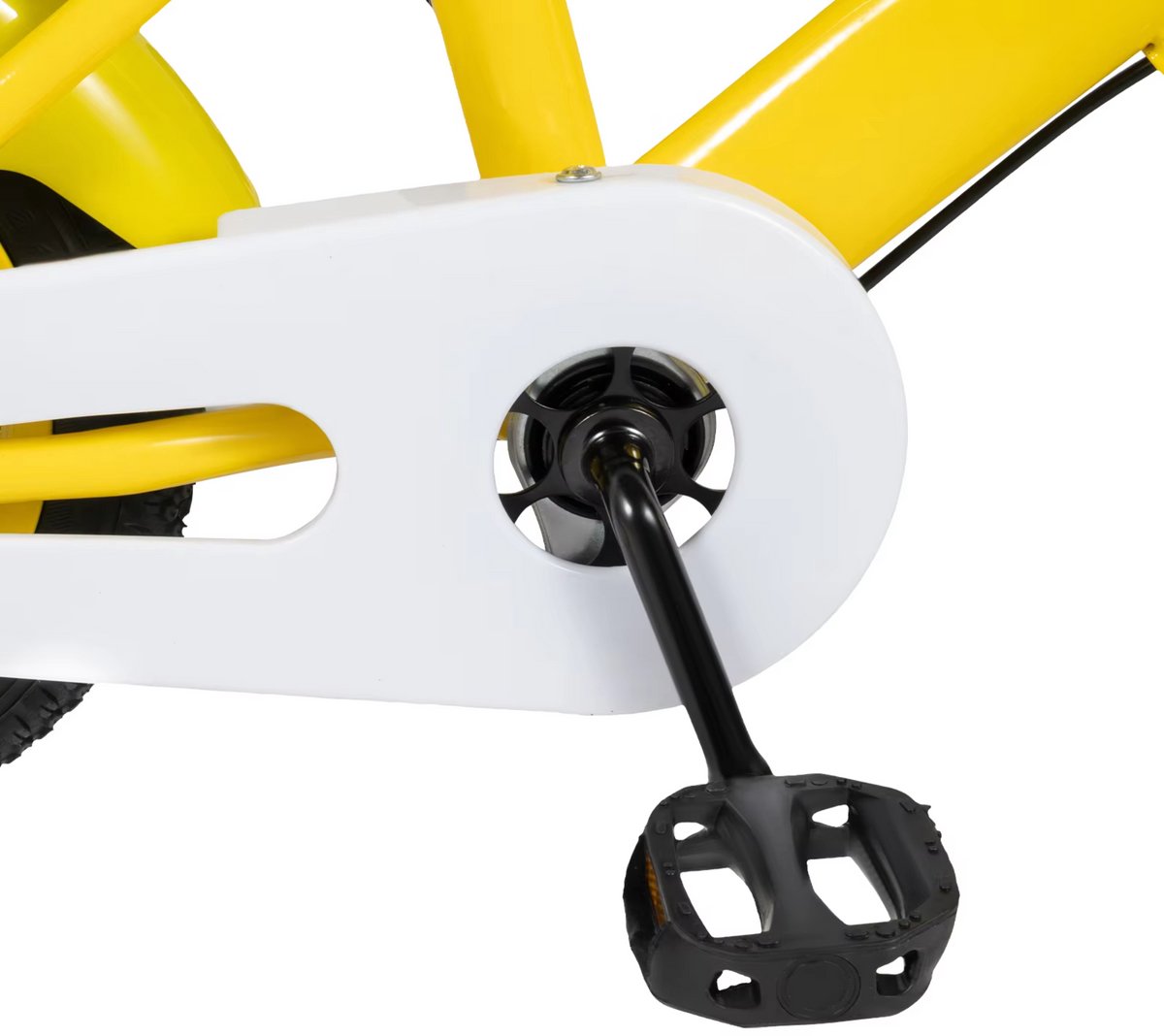 Kinder driewieler 17 inch - Met zijwieltjes en mand - Voor kinderen - Kinderfiets - Babyfiets - Peuterfiets - Geel- 1 tot 5 jaar