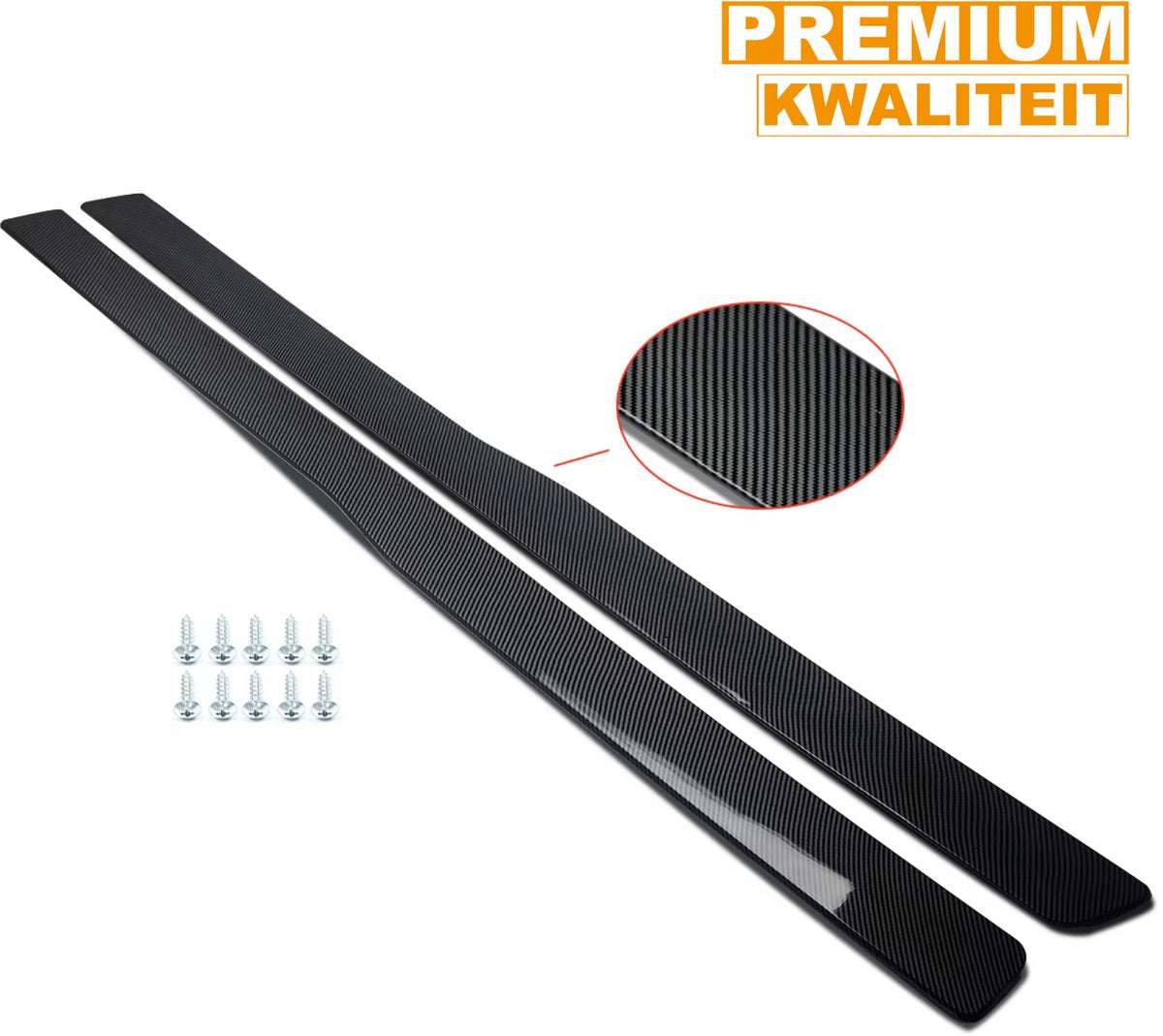 Side Rokken Extension Lip - Carbon Look - Voor BMW F80 M3 / F82 M4 M Sport (2015-2020) - Auto Accessoires