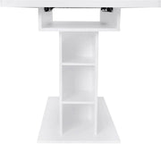 Eettafel - Keukentafel - Uitschuifbaar - Voor Woonkamer of Eethoek - Met Opbergruimte & Modern Design - Rechthoekig IJzer & Hout