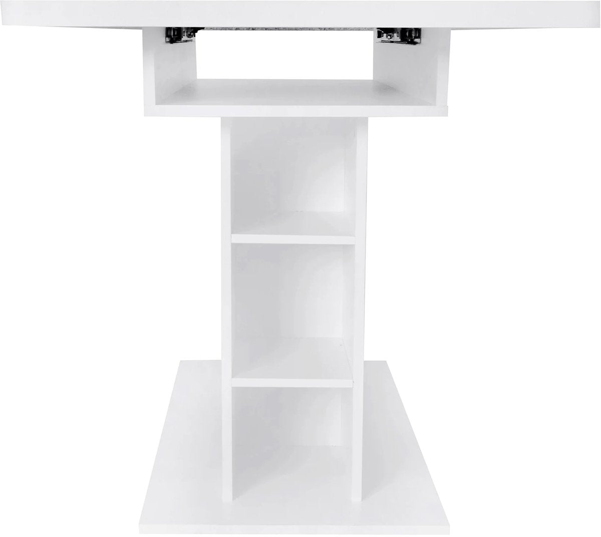 Eettafel - Keukentafel - Uitschuifbaar - Voor Woonkamer of Eethoek - Met Opbergruimte & Modern Design - Rechthoekig IJzer & Hout