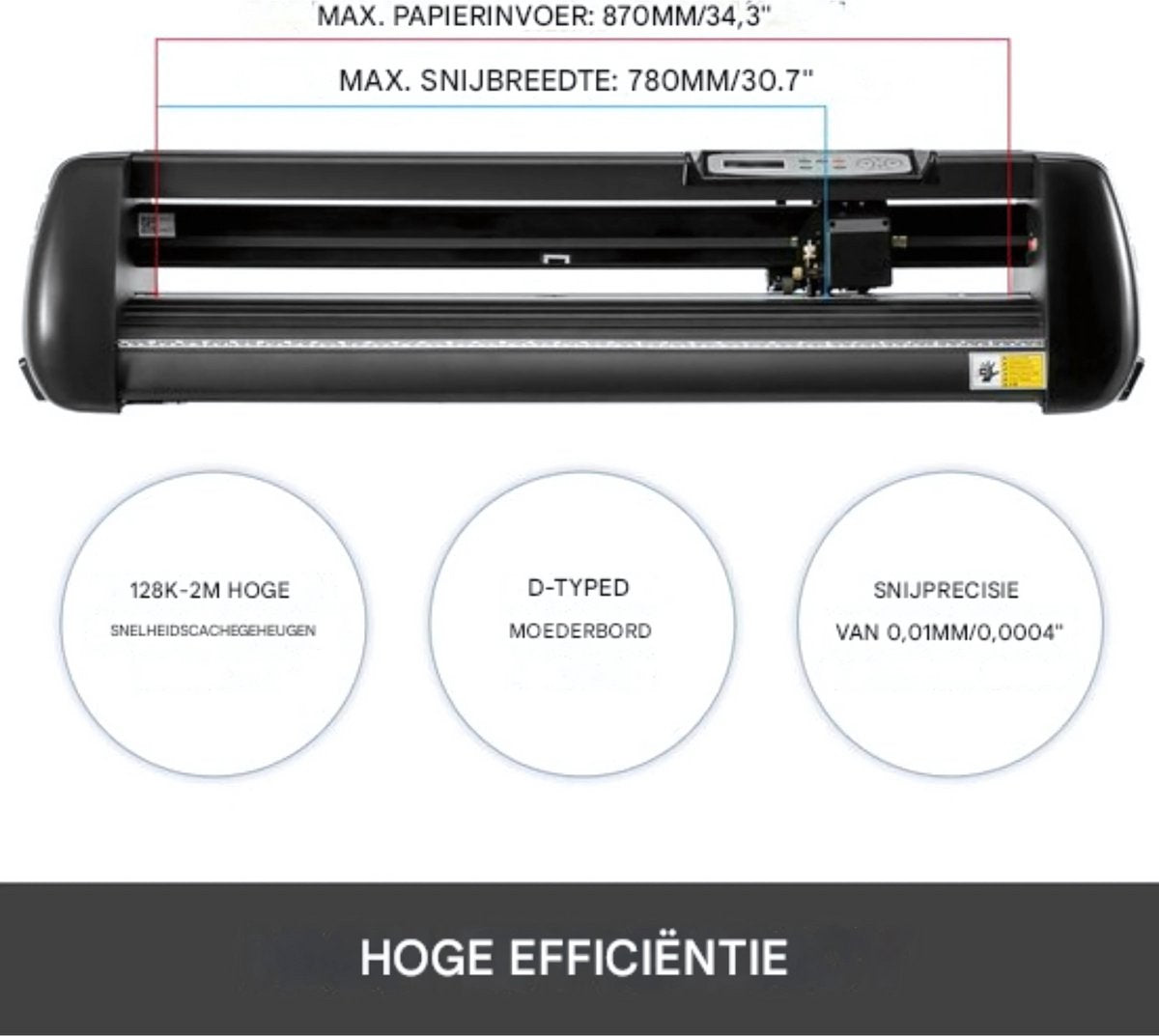 Snijplotter PRO - Vinylsnijder 870mm - Vinyl Cutter - Folieplotter voor Stickers en Belettering