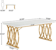 Computerbureau Nerita - Voor Kantoor of Thuiskantoor - Vergadertafel - Bureau - 160cm