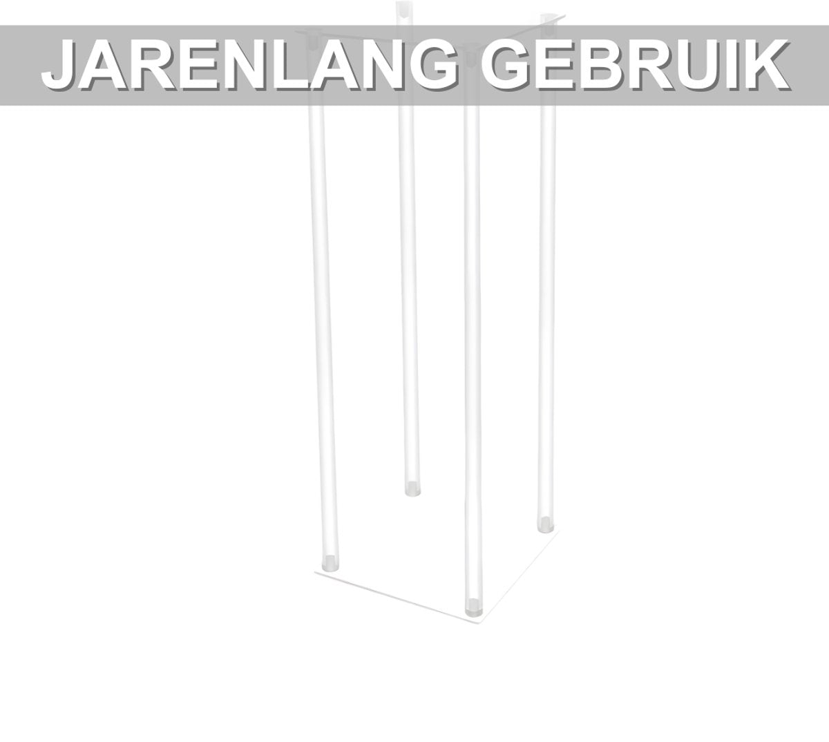 Bloemenstandaard - Voor Bruiloften / Bloemdecoratie - Set van 10 - Clear