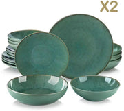 Regal Bordenset – 32 delig- 8 persoons – Groen Keramisch – Serviesset – Kleine Borden